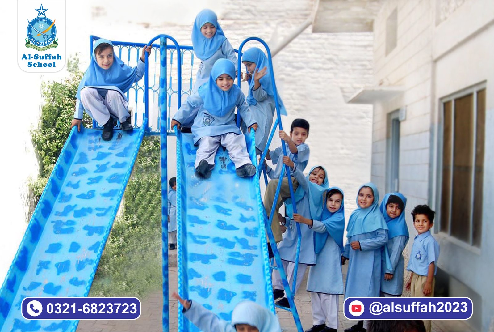 Students playing at Al-Suffah School